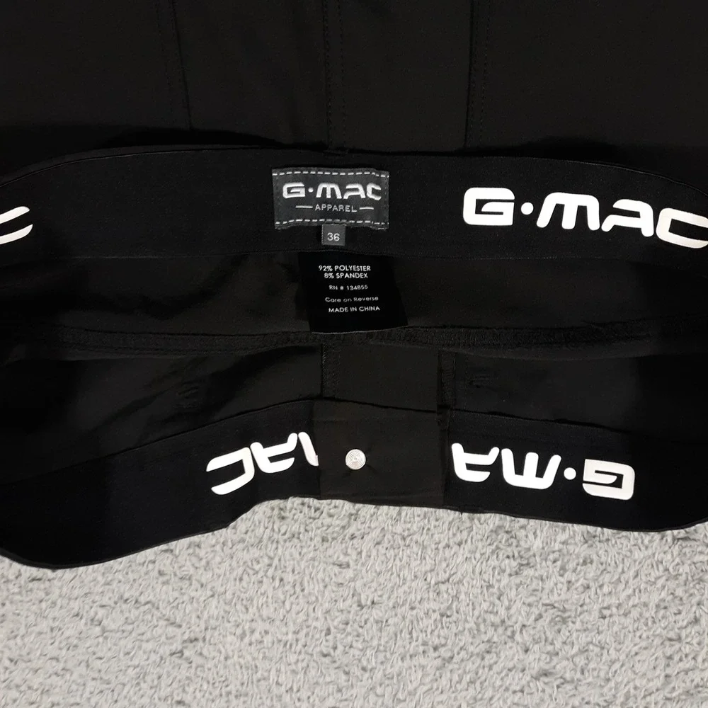 G-Mac Apparel Shorts Mens Size 36 x 10.5 Black Performance Flat Front Golf